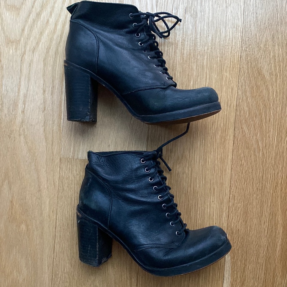 Jeffrey Campbell Leather Lace Up Booties